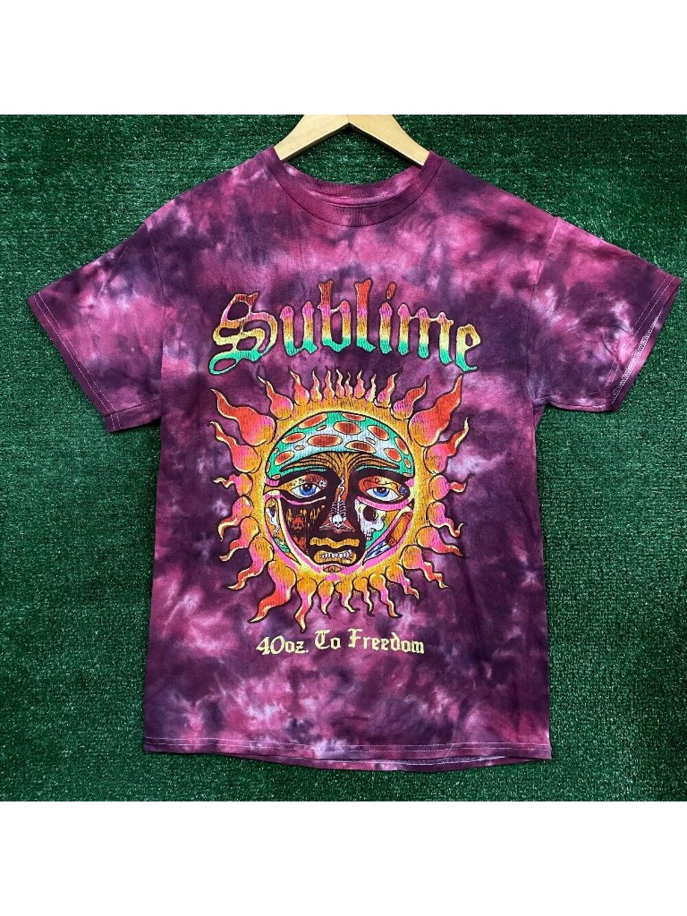 Sublime 40 oz to Freedom Purple Tie Dye T-Shirt Size Medium